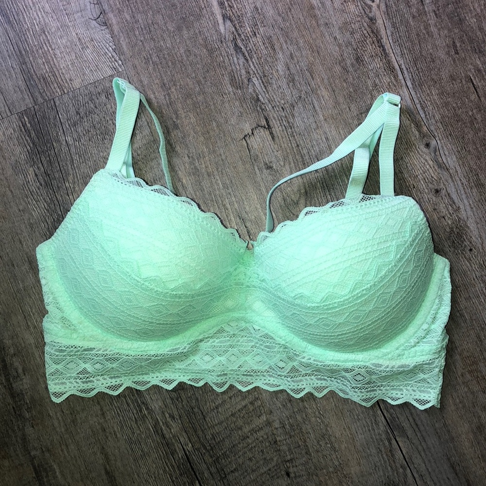 Mint green push-up bralette